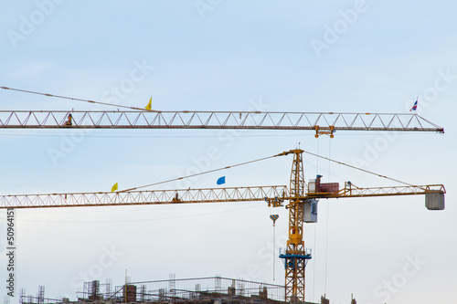 crane on construction site at Thailand