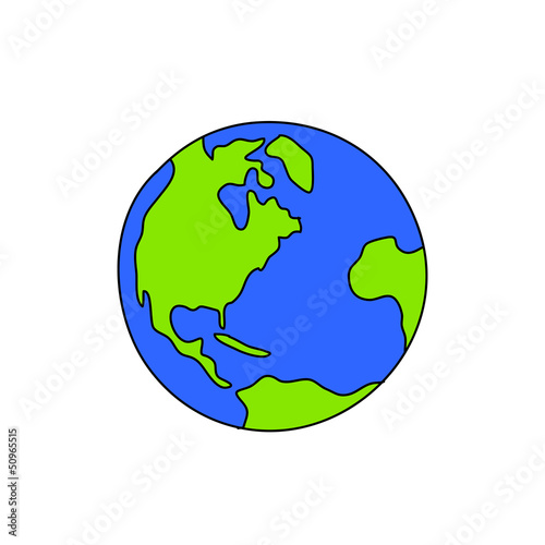 hand drawing globe planet earth