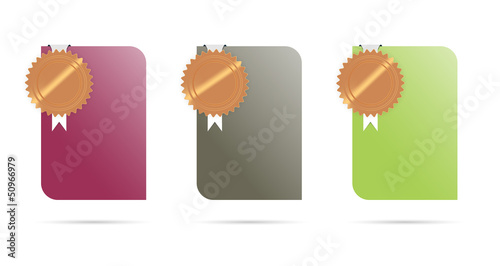 rectangle label with seal