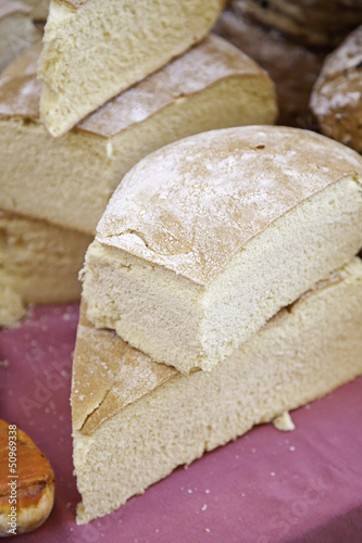 Chunks of homemade bread
