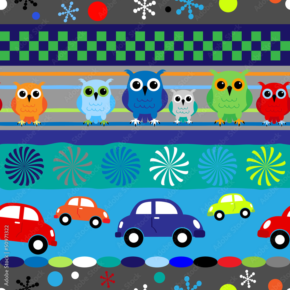 Fototapeta premium Seamless striped pattern for little boy