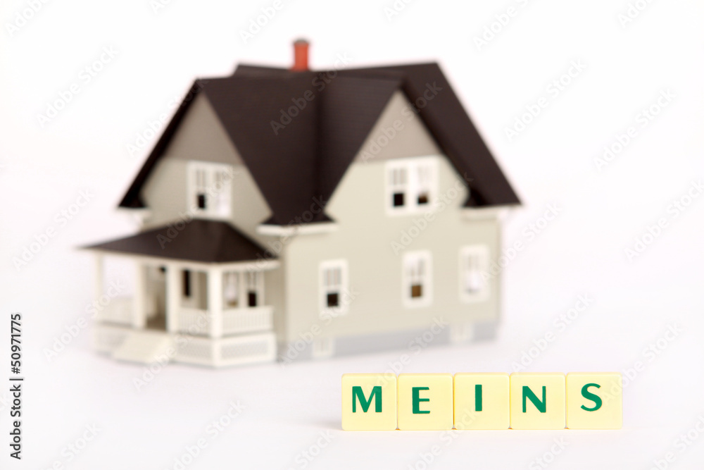 Modell von einem Einfamilienhaus Modell von einem Einfamilienhaus