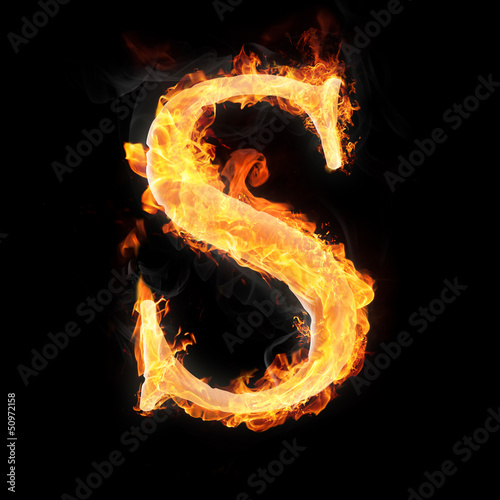 Burning objects and objects on fire background