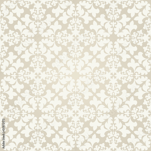 Seamless vintage wallpaper pattern. Abstract floral ornament. © lidiebug