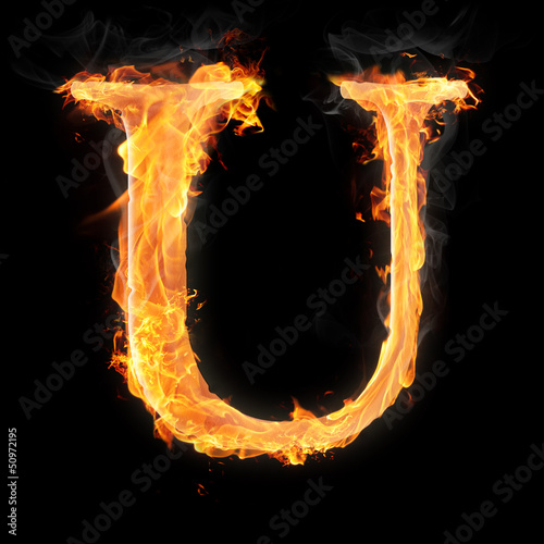 Burning objects and objects on fire background