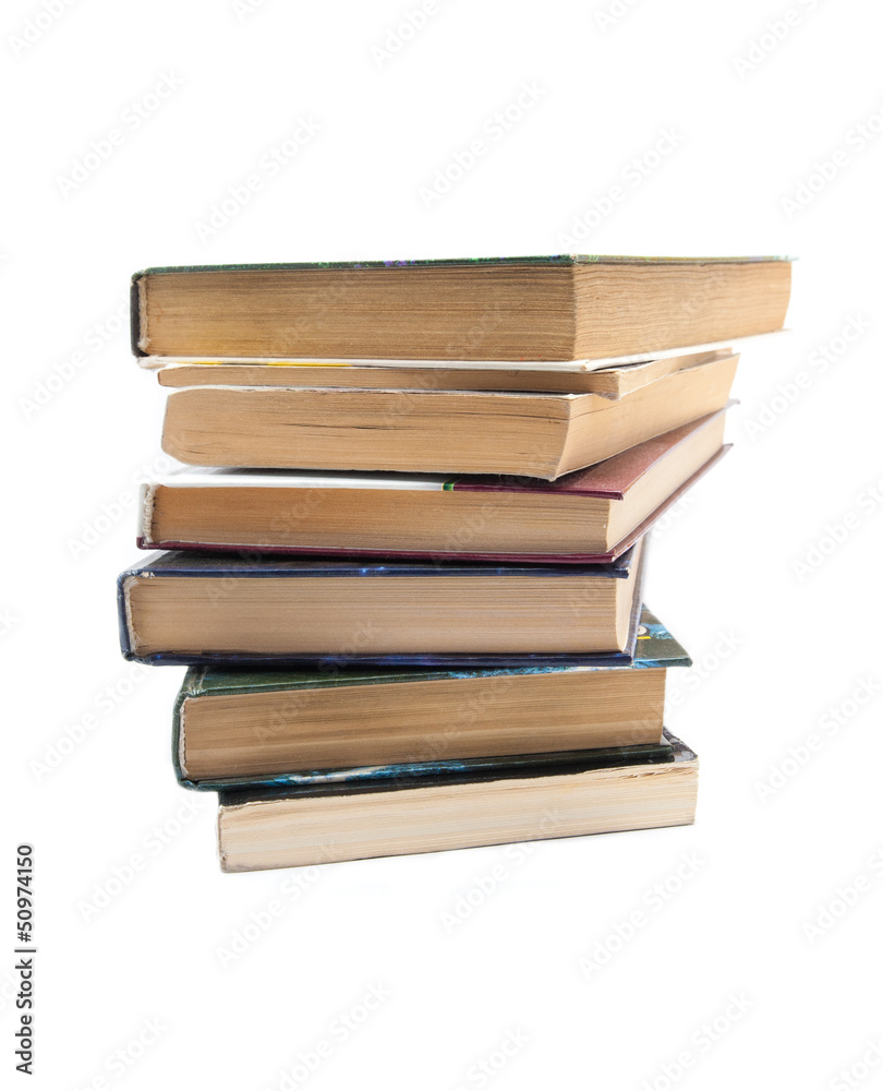 Stack of books isolated on the white background Stack of books isolated on the white background