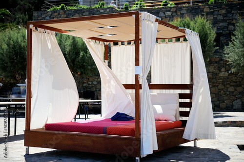 Comfortable canopy on the beach