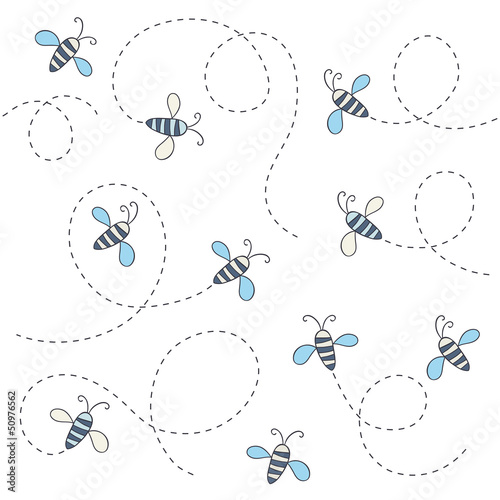 Cute bee pattern #50976562