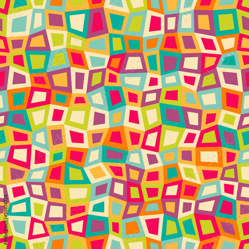 Seamless abstract geometric color pattern