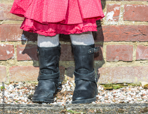 Cute boots and frilly skirt