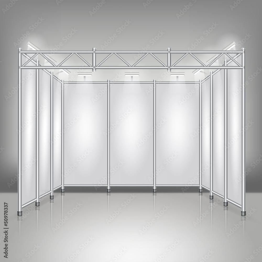 Trade exhibition stand display. Vector illustration. Trade exhibition stand display. Vector illustration.