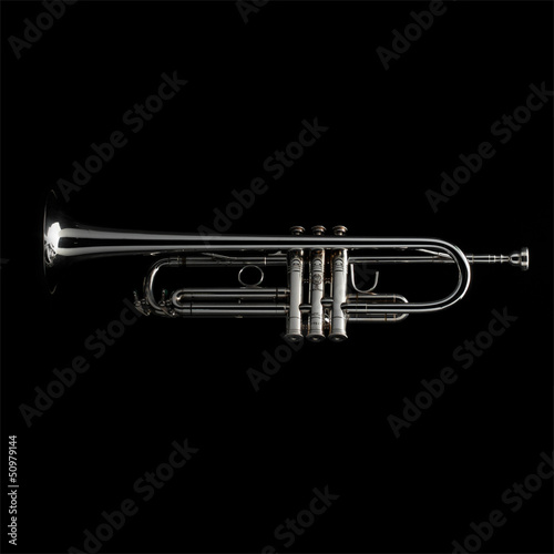 Trumpet on dark background