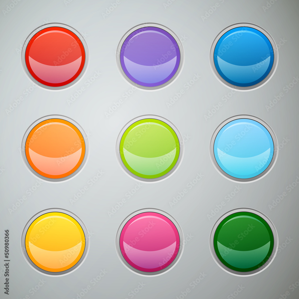 Vector Illustration of Blank Web Buttons for Website or App Vector Illustration of Blank Web Buttons for Website or App