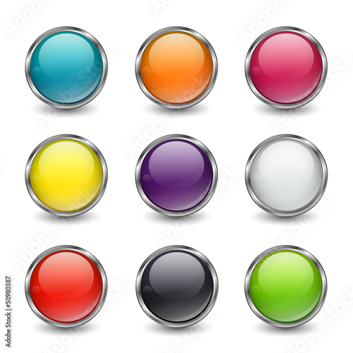 Vector Illustration of Blank Web Buttons for Website or App