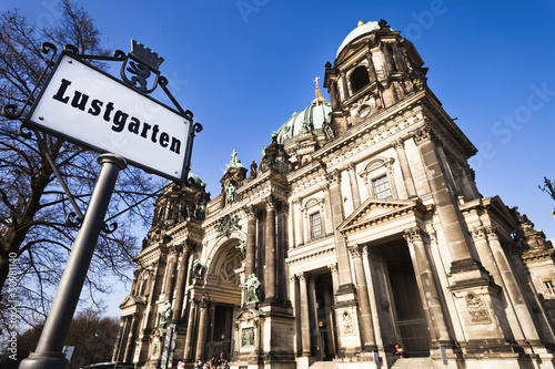 Canvas Print Berliner Dom mit Lustgarten