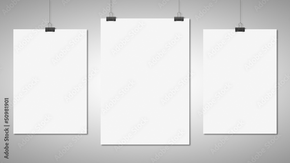 three blank poster three blank poster