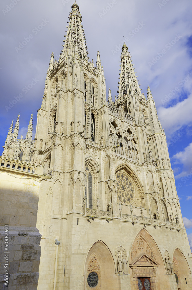 Burgos Cathedral. Famous Spanish Landmark.