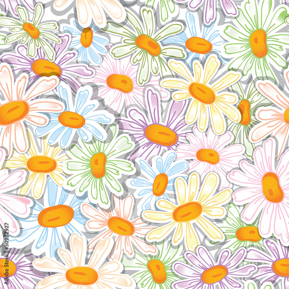 Camomile seamless pattern Camomile seamless pattern