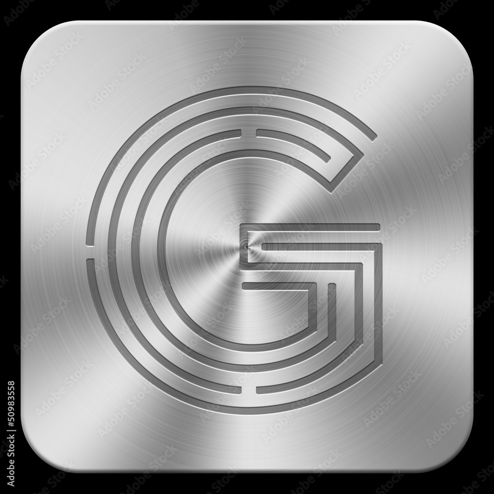 Obraz premium 3d metal button letters. (high-res.)