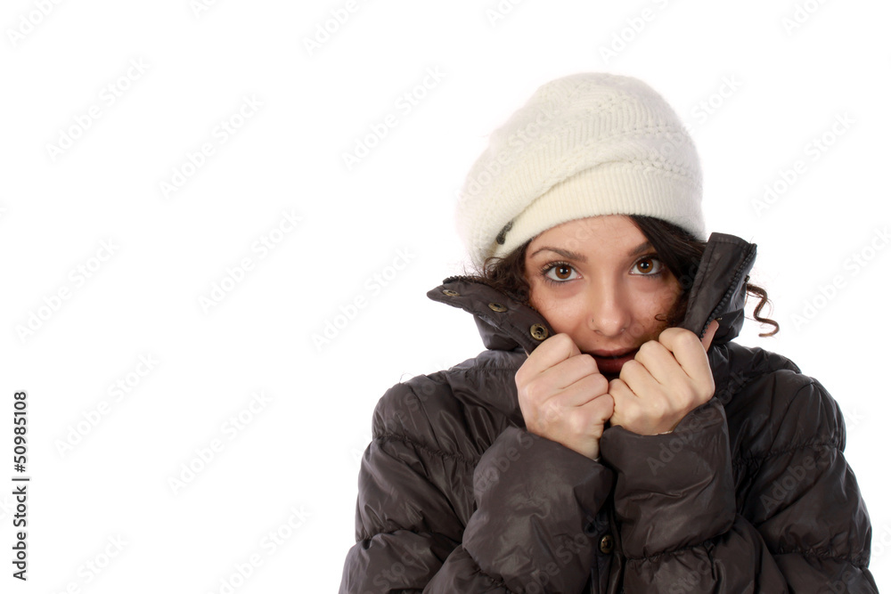 Beautiful girl in winter clothes Beautiful girl in winter clothes
