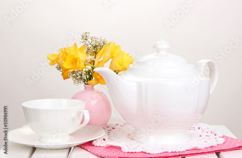 Beautiful set with tea