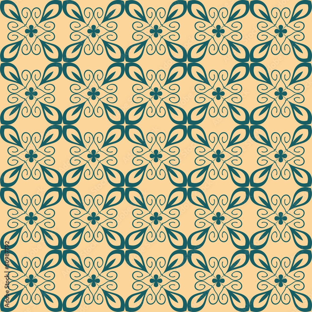 Seamless ornamental decorative pattern