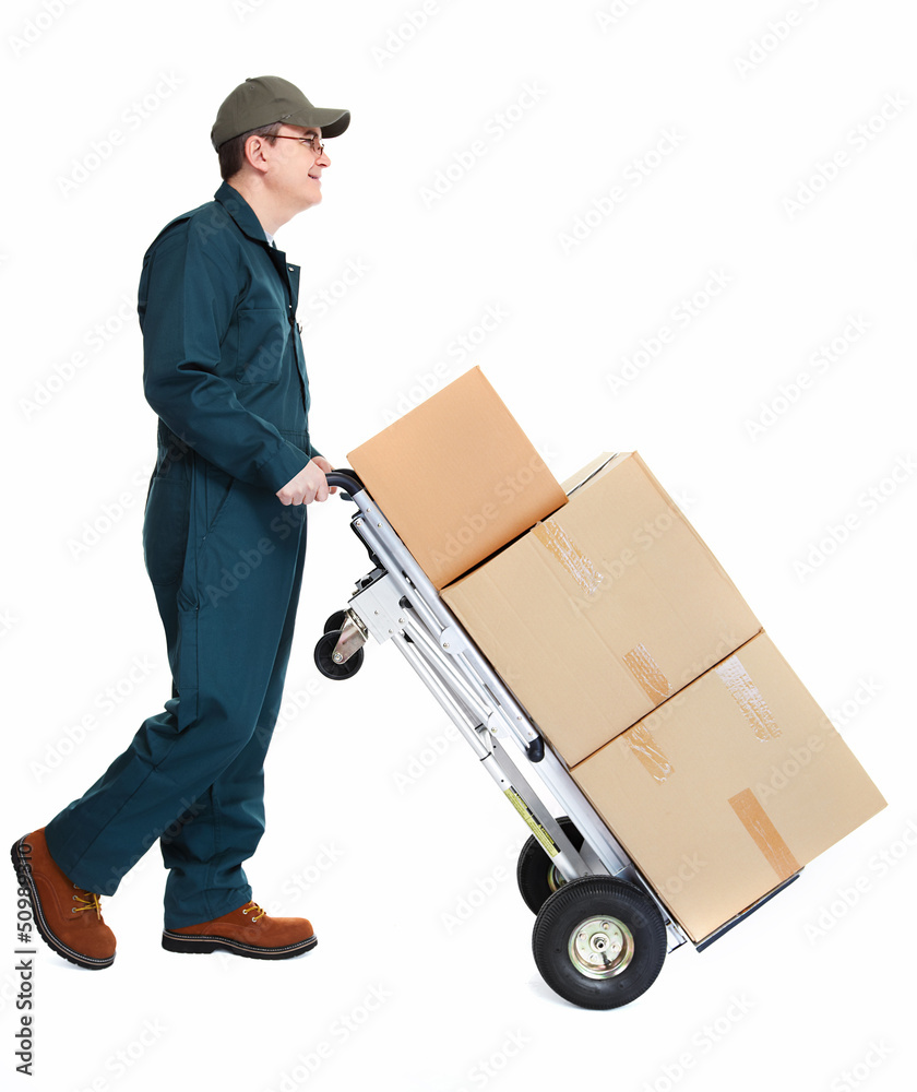 Delivery postman. StockFoto Adobe Stock