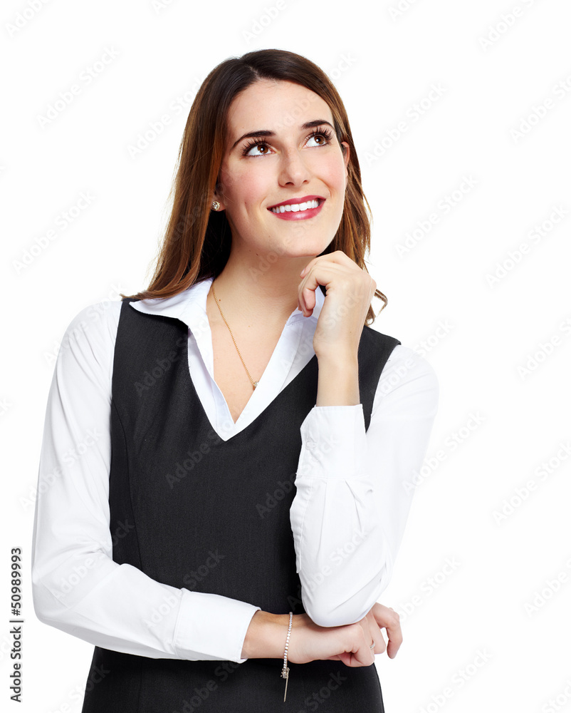 Business woman thinking idea. Business woman thinking idea.
