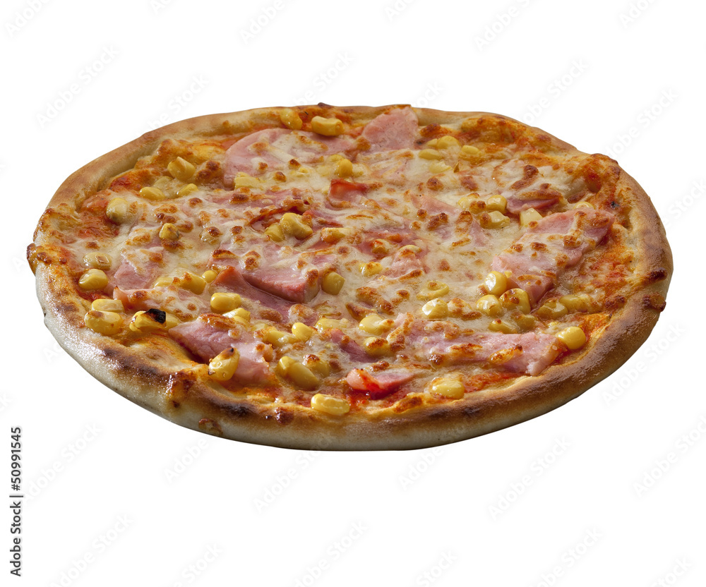 Pizza isolated over a white background