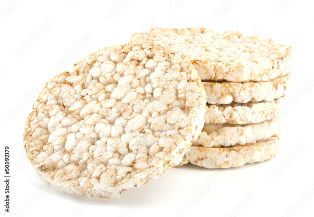 Corn crackers isolated on white background Corn crackers isolated on white background