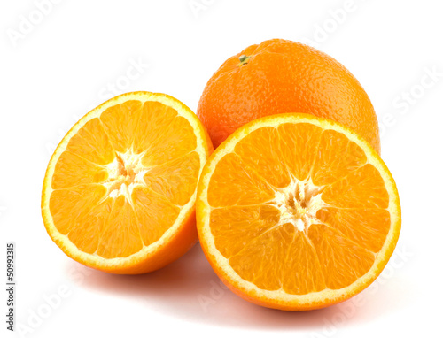 Orange fruit isolated on white background