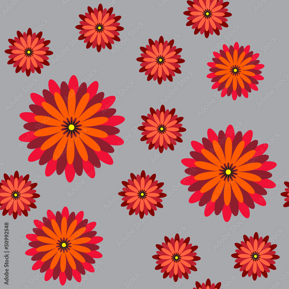 Orange seamless flowers Orange seamless flowers