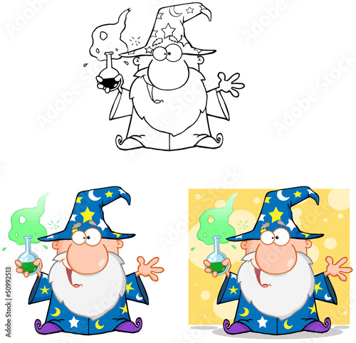 Wizard Cartoon Characters. Collection 6