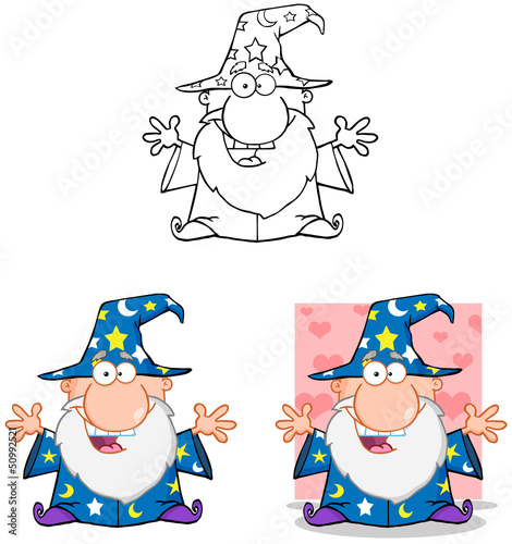 Wizard Cartoon Characters. Collection 8