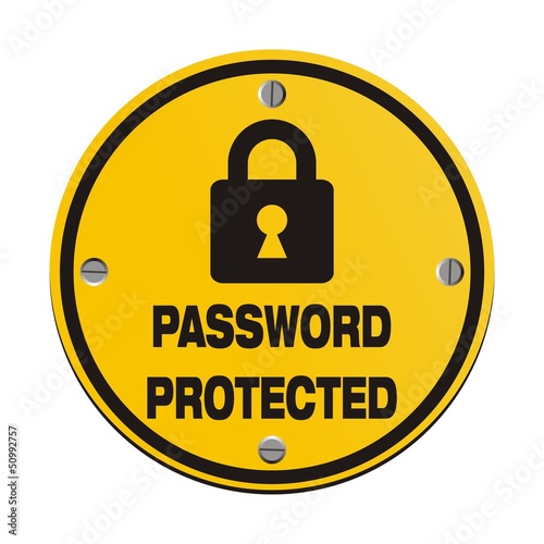password protected - circle signs
