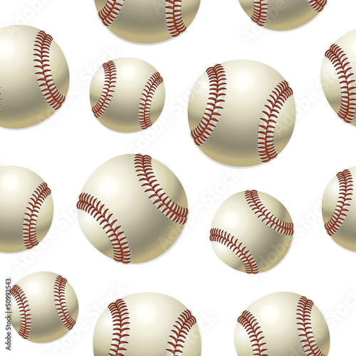 Baseballs Seamless pattern. Vector illustration