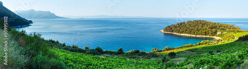 Fototapeta Naklejka Na Ścianę i Meble -  Summer  sea coastline view (Croatia)