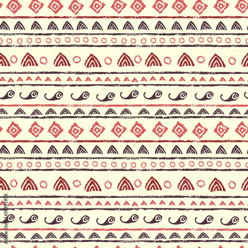 Seamless pattern in tribal style