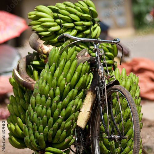 Fahrrad mit Kochbananen