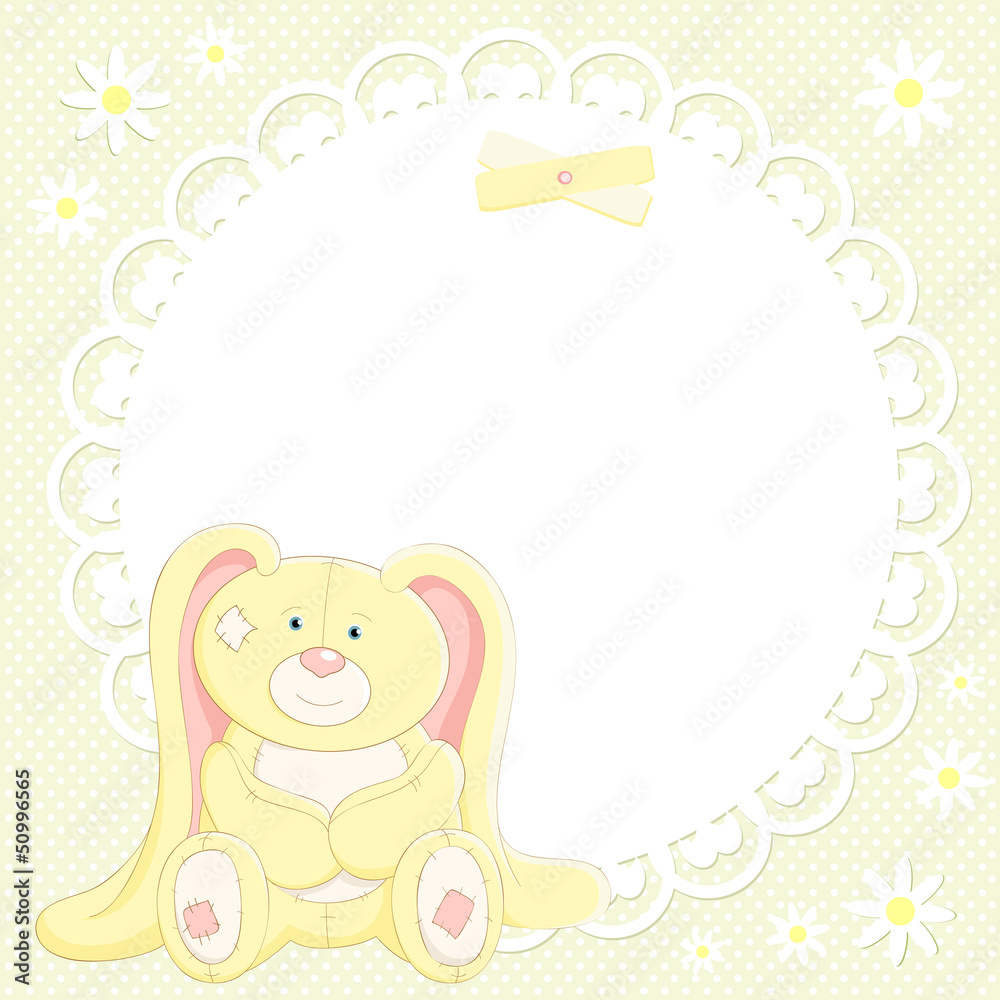 Vector background with cute bunny