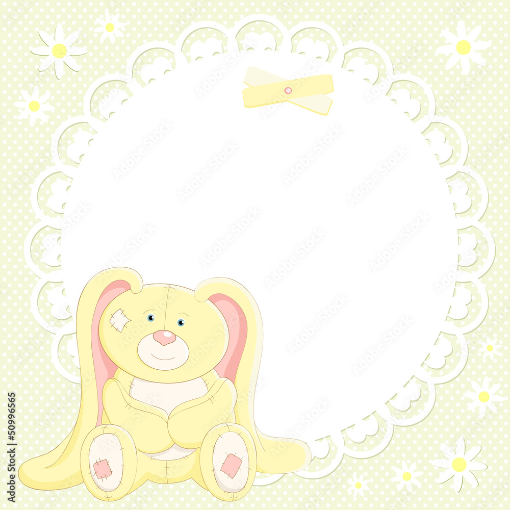 Vector background with cute bunny Vector background with cute bunny