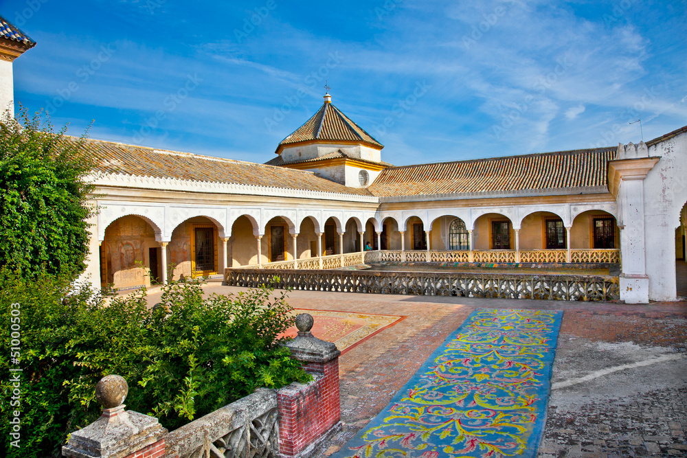 Obraz premium Patio Principal of La Casa De Pilatos, Seville In Spain.