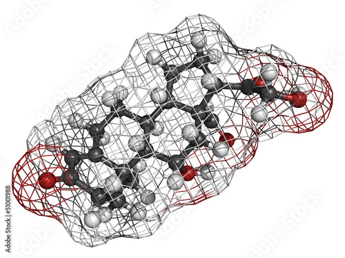 Aldosterone mineralocorticoid hormone, molecular model. photo