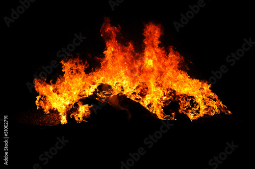 Real Flames isolated on black © sujadn