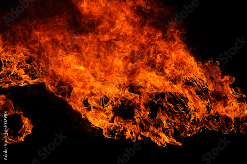 Real Flames isolated on black