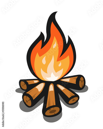 campfire  vector illustration isolated on white background