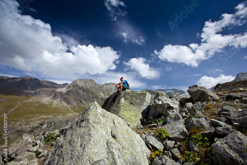 Switzerland mountain Hiker