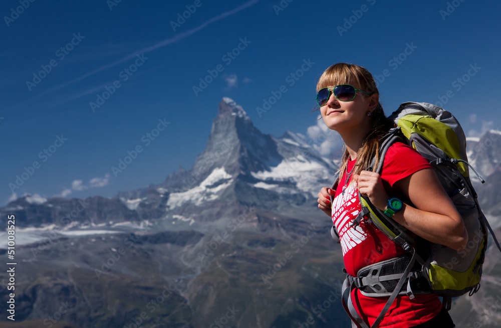 Switzerland mountain Hiker