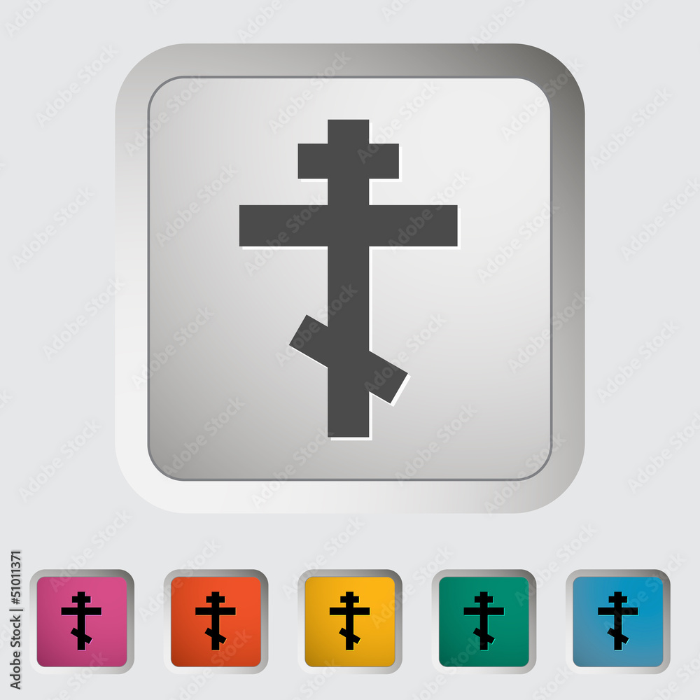 Cross single icon. Cross single icon.