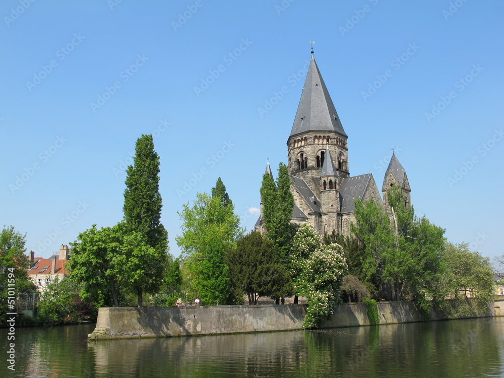 Kirche Temple Neuf an der Mosel in Metz - Lothringen Kirche Temple Neuf an der Mosel in Metz - Lothringen